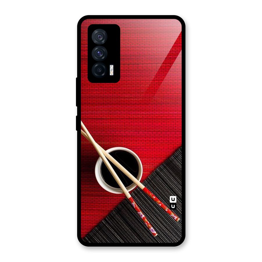 Cup Chopsticks Glass Back Case for Vivo iQOO 7 5G