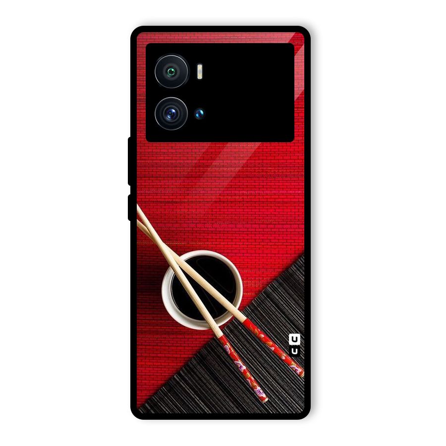 Cup Chopsticks Glass Back Case for Vivo iQOO 9 Pro