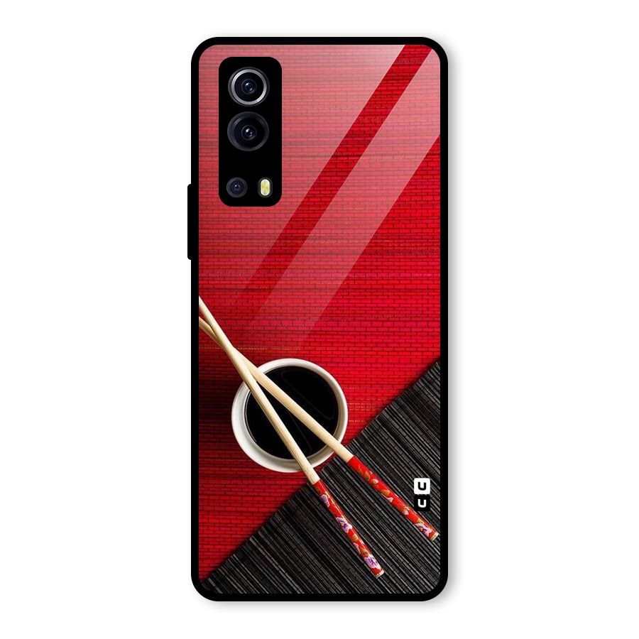 Cup Chopsticks Glass Back Case for Vivo iQOO Z3