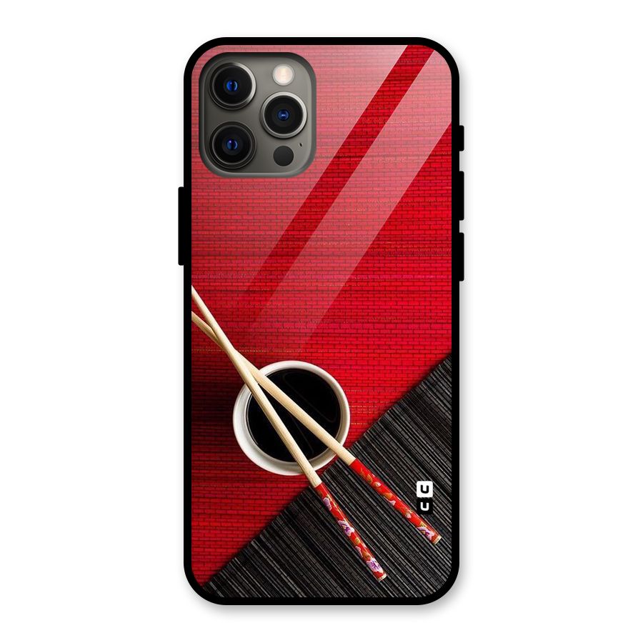 Cup Chopsticks Glass Back Case for iPhone 12 Pro Max