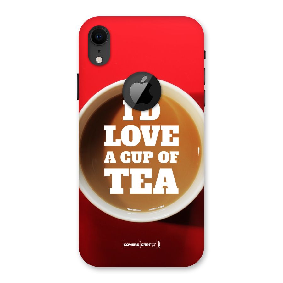 Cup of Tea Back Case for iPhone XR Logo Cut