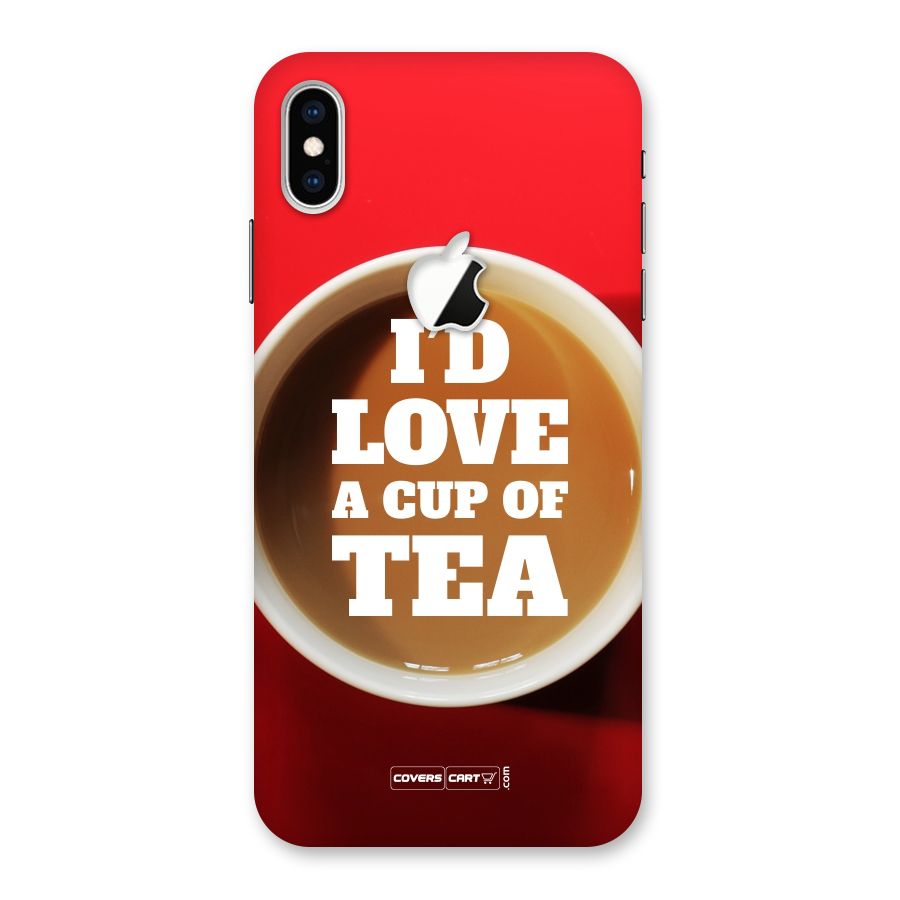 Cup of Tea Back Case for iPhone XS Max Apple Cut