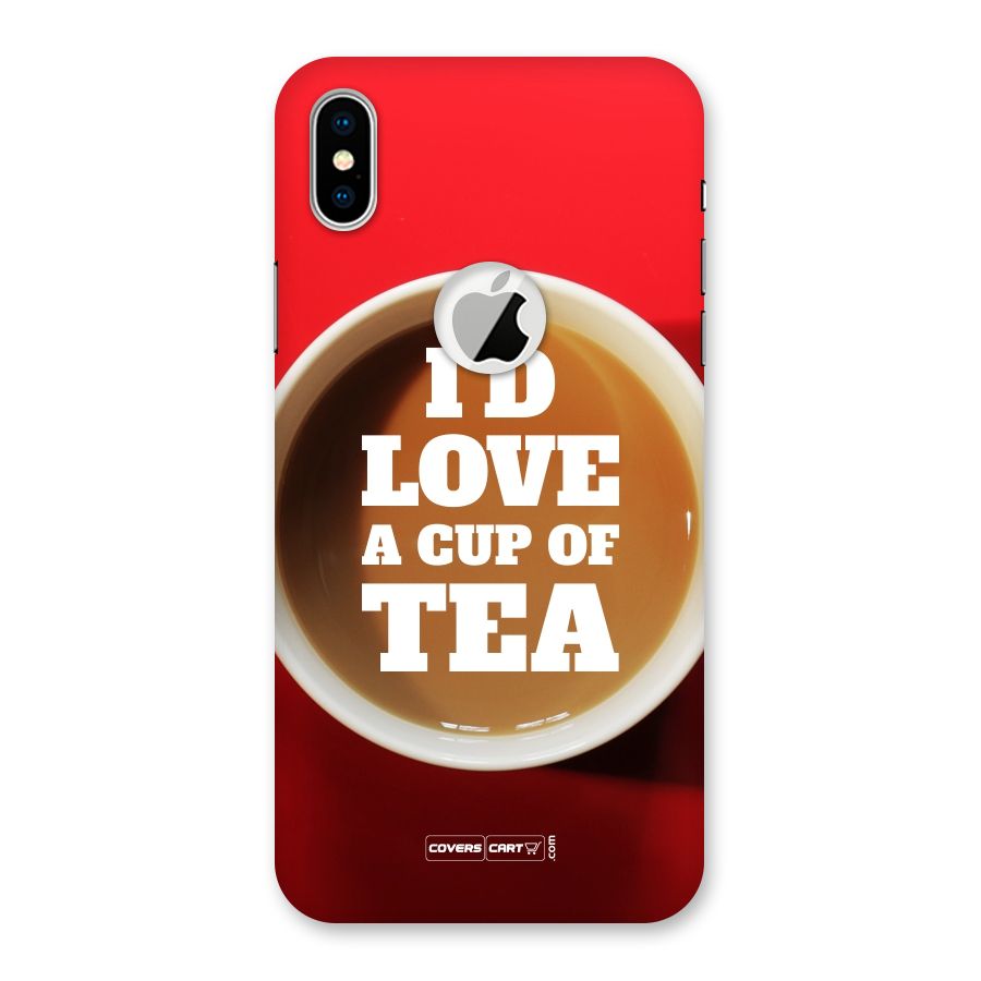 Cup of Tea Back Case for iPhone X Logo Cut