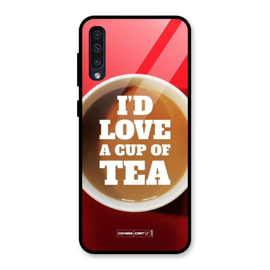 Cup of Tea Glass Back Case for Galaxy A50
