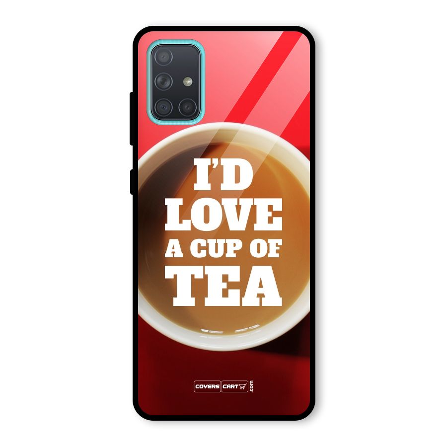 Cup of Tea Glass Back Case for Galaxy A71