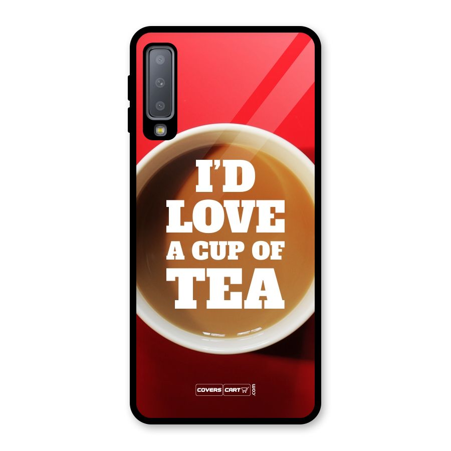 Cup of Tea Glass Back Case for Galaxy A7 (2018)