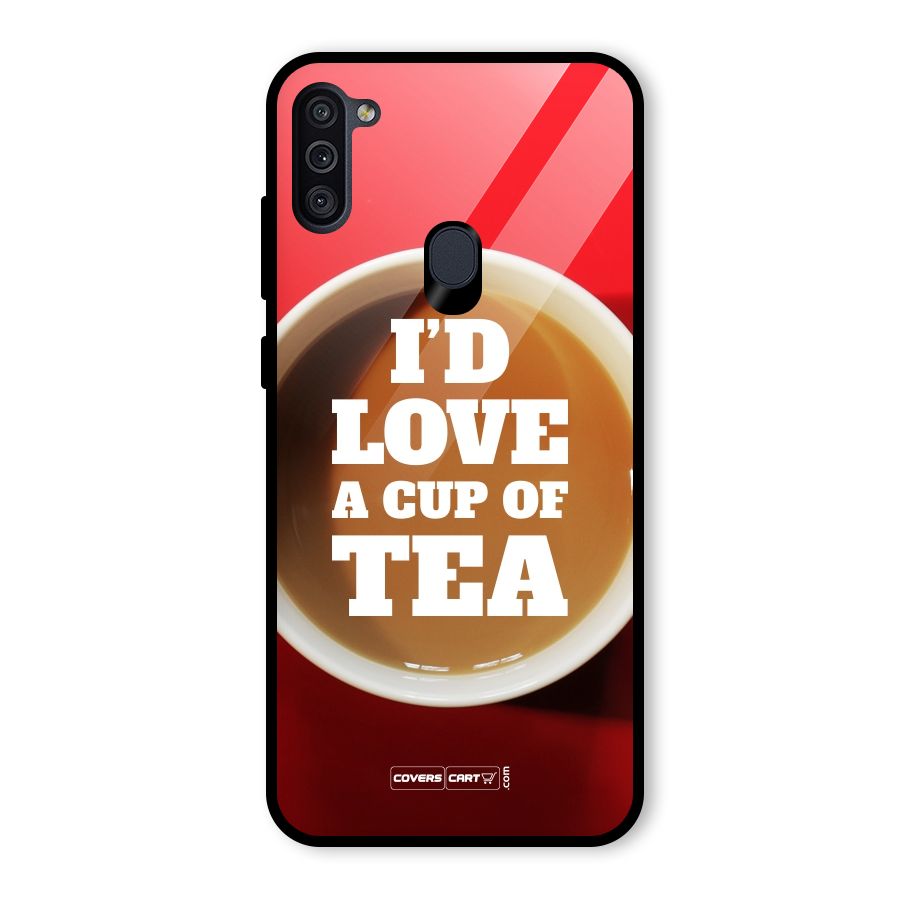 Cup of Tea Glass Back Case for Galaxy M11