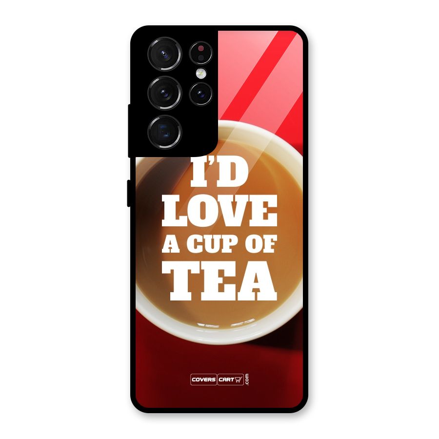 Cup of Tea Glass Back Case for Galaxy S21 Ultra 5G