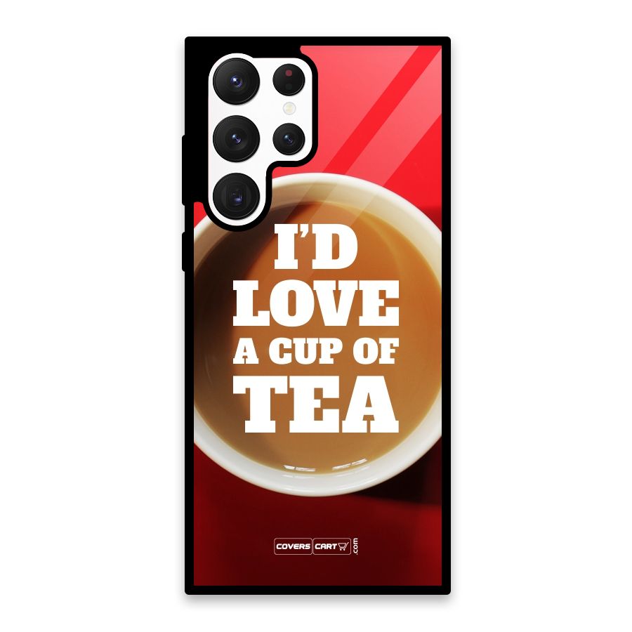 Cup of Tea Glass Back Case for Galaxy S22 Ultra 5G