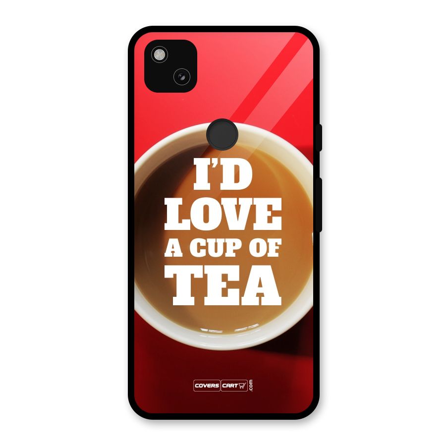 Cup of Tea Glass Back Case for Google Pixel 4a