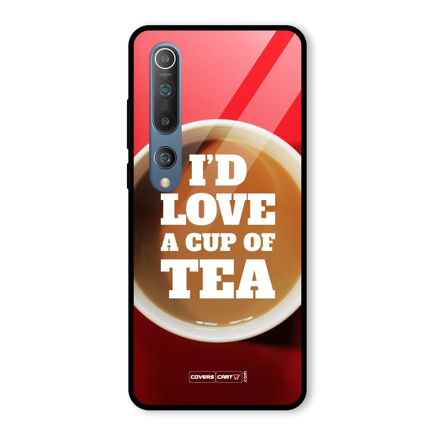 Cup of Tea Glass Back Case for Mi 10