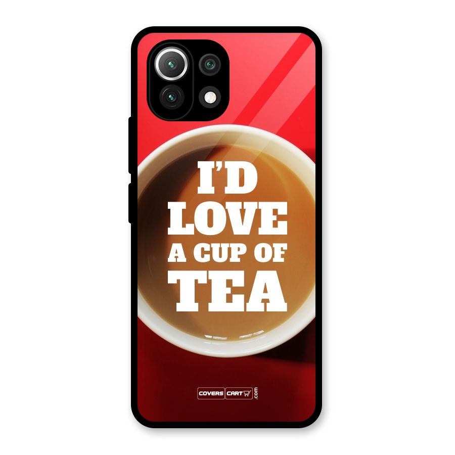 Cup of Tea Glass Back Case for Mi 11 Lite