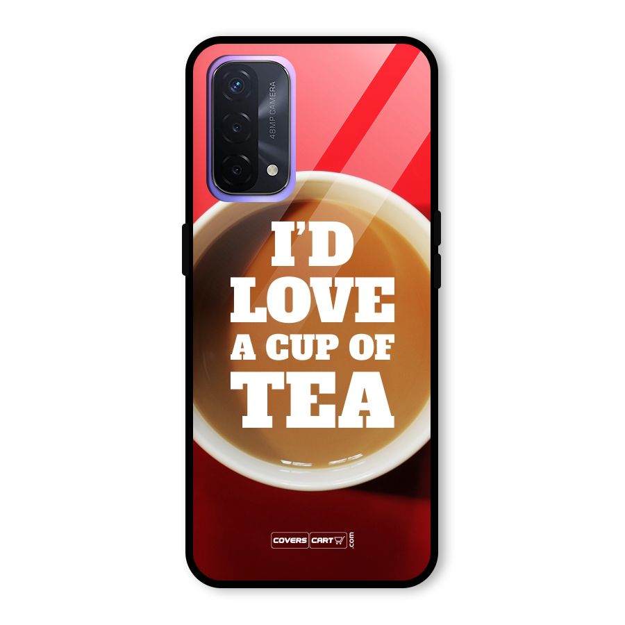 Cup of Tea Glass Back Case for Oppo A74 5G