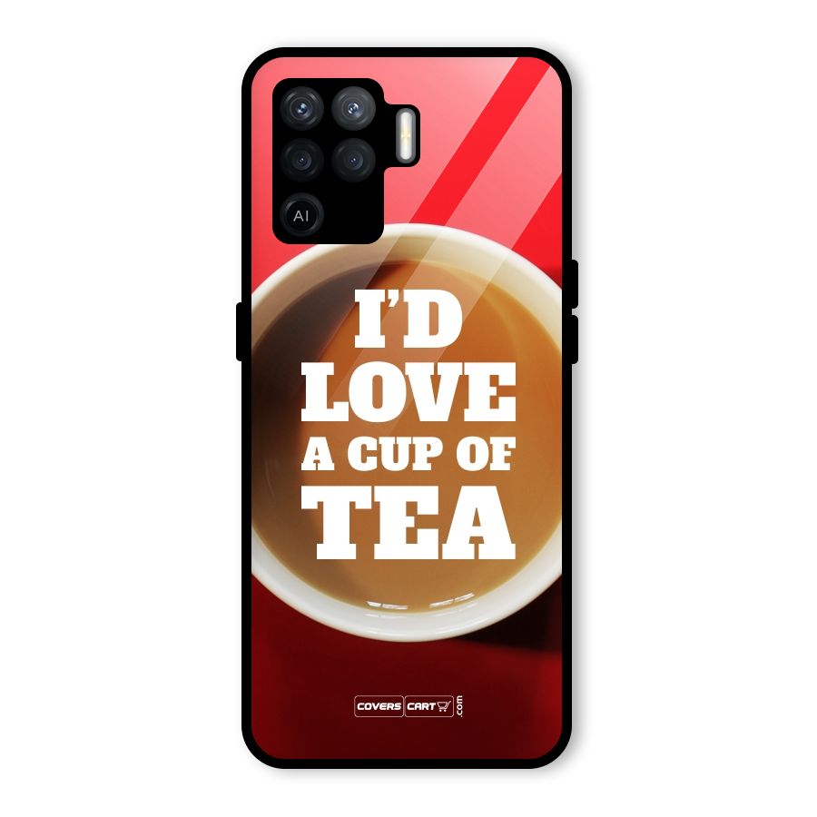 Cup of Tea Glass Back Case for Oppo F19 Pro