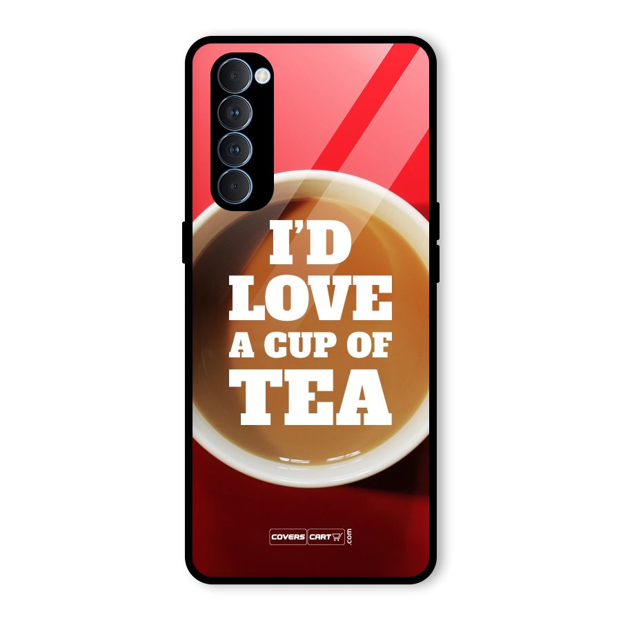 Cup of Tea Glass Back Case for Oppo Reno4 Pro