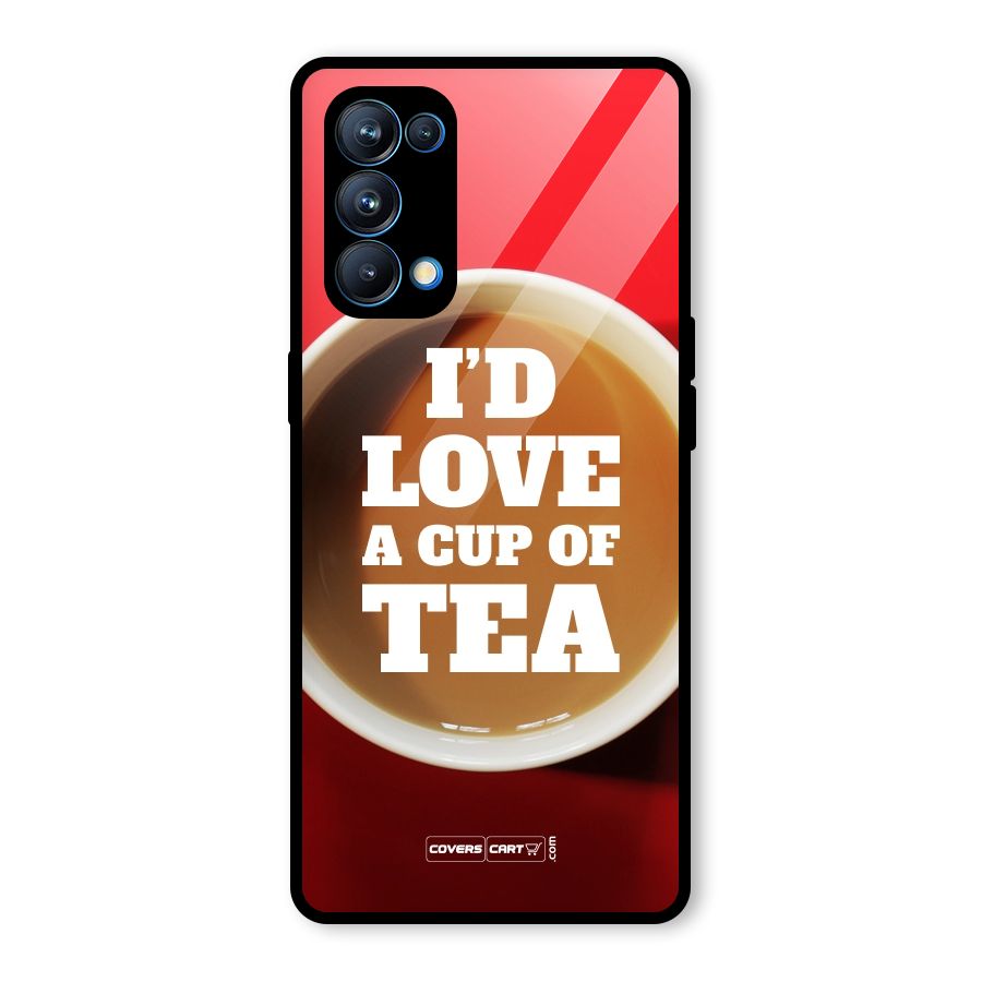 Cup of Tea Glass Back Case for Oppo Reno5 Pro 5G