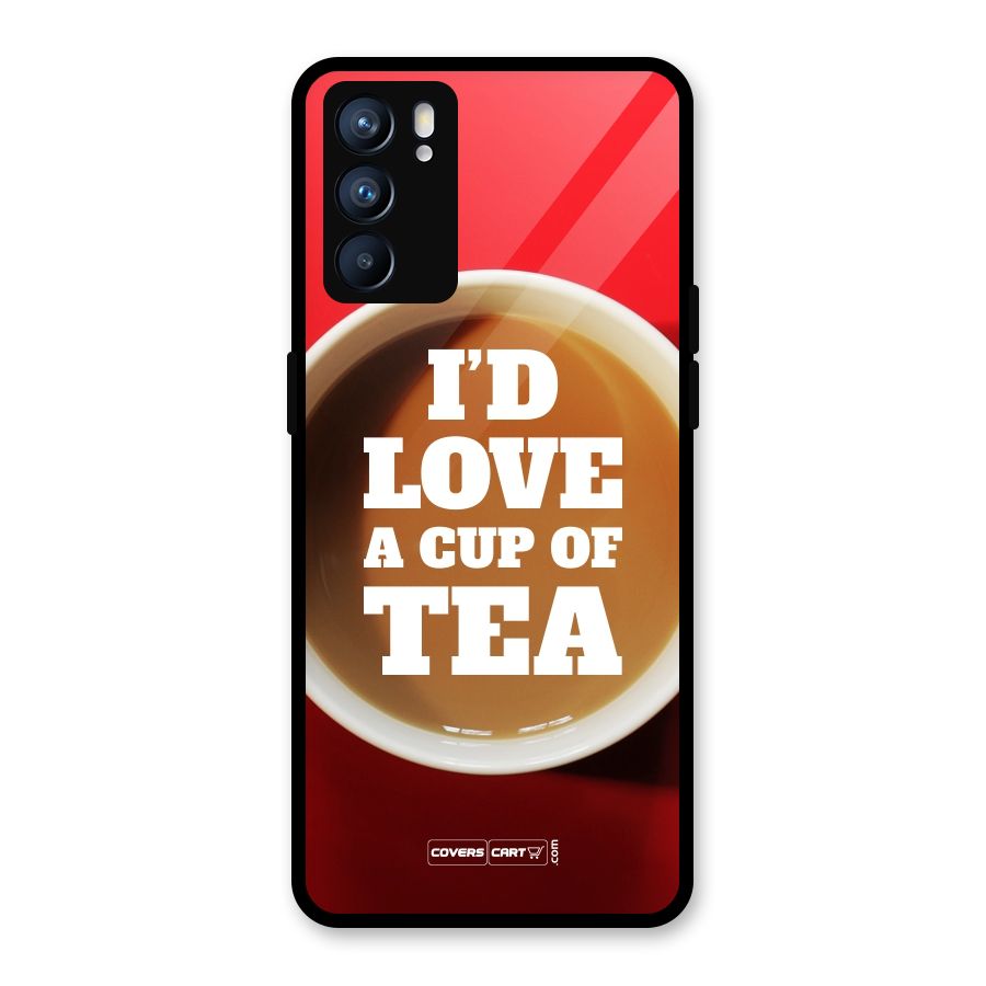 Cup of Tea Glass Back Case for Oppo Reno6 5G