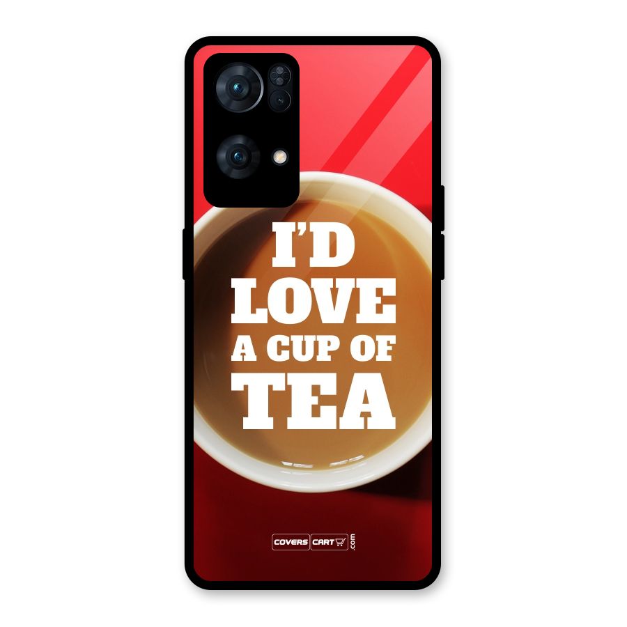 Cup of Tea Glass Back Case for Oppo Reno7 Pro 5G