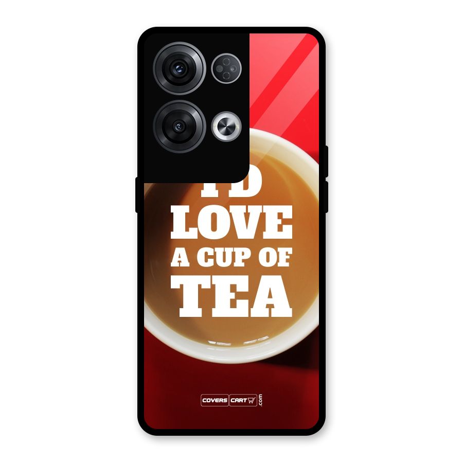 Cup of Tea Glass Back Case for Oppo Reno8 Pro 5G