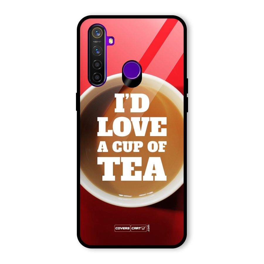 Cup of Tea Glass Back Case for Realme 5 Pro