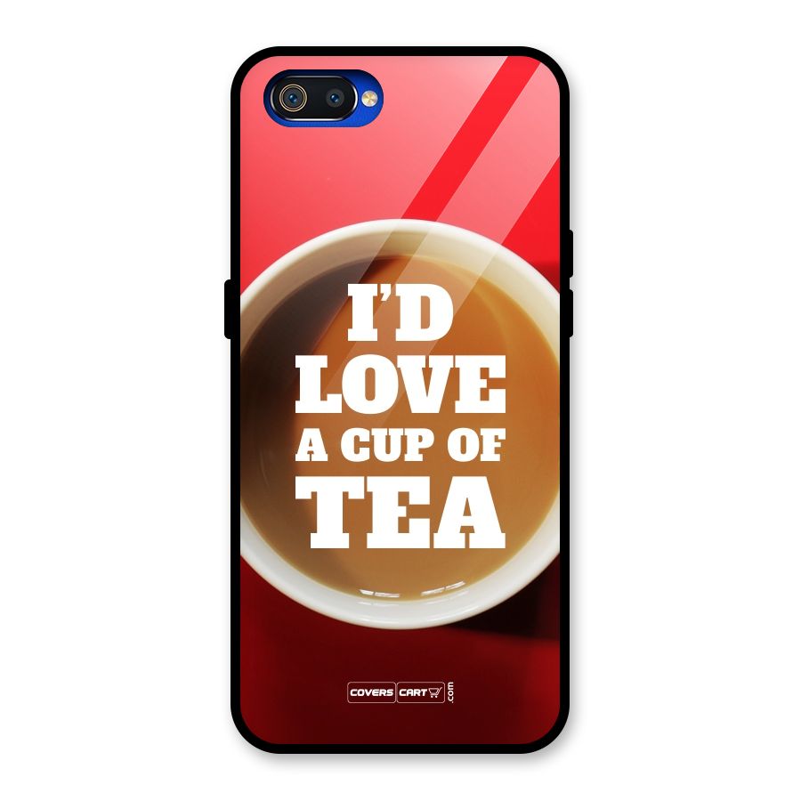 Cup of Tea Glass Back Case for Realme C2