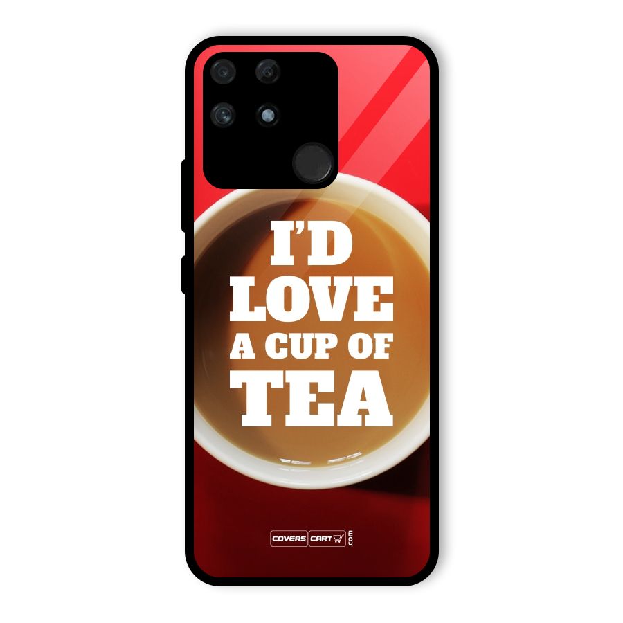 Cup of Tea Glass Back Case for Realme Narzo 50A