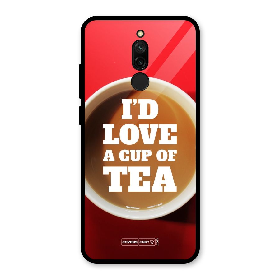 Cup of Tea Glass Back Case for Redmi 8