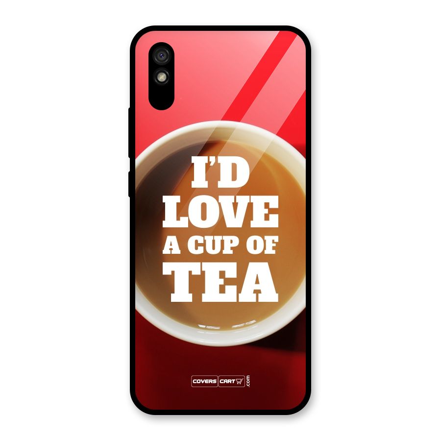 Cup of Tea Glass Back Case for Redmi 9A