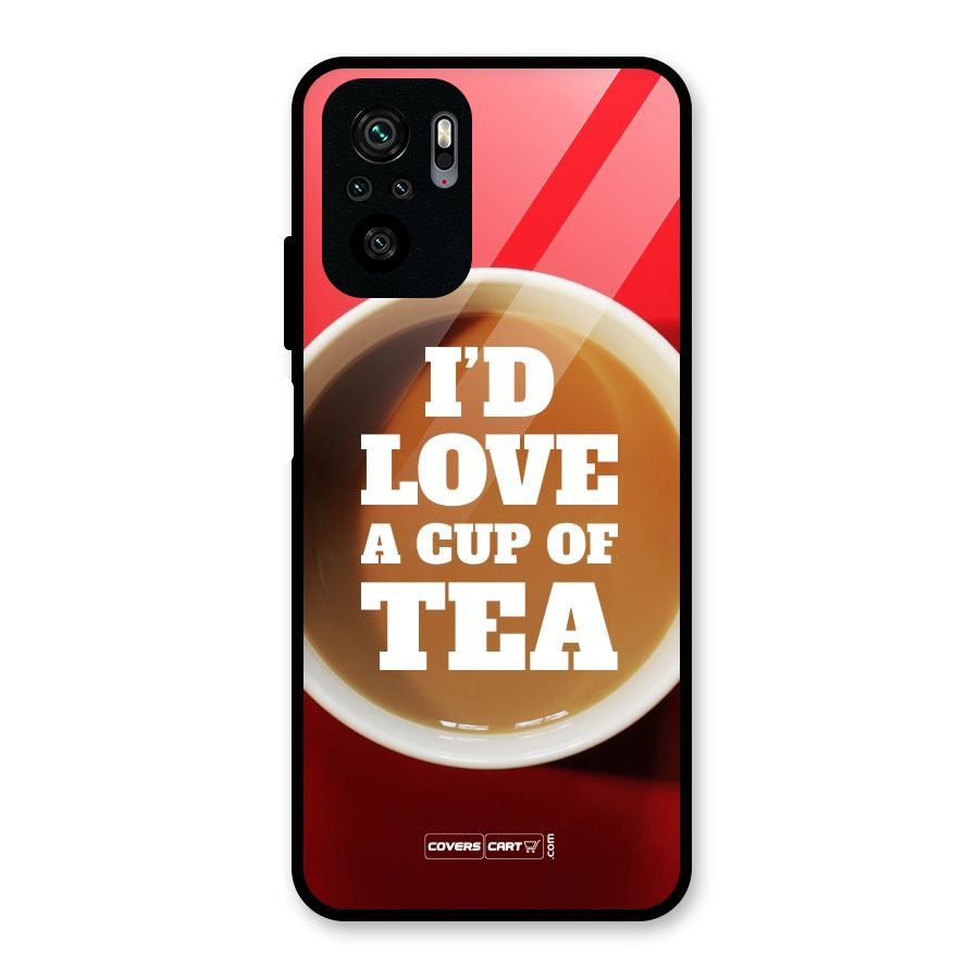 Cup of Tea Glass Back Case for Redmi Note 10S