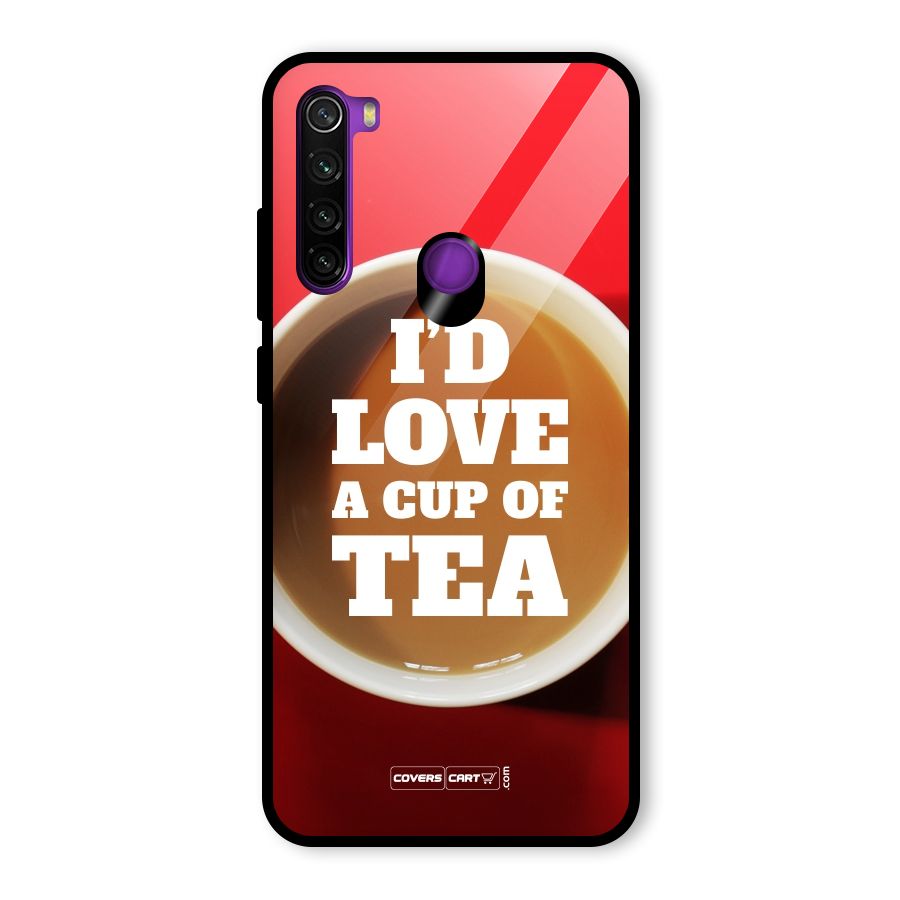 Cup of Tea Glass Back Case for Redmi Note 8