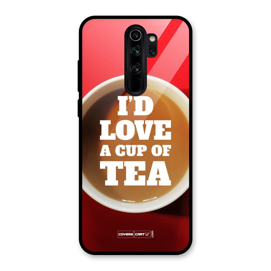 Cup of Tea Glass Back Case for Redmi Note 8 Pro