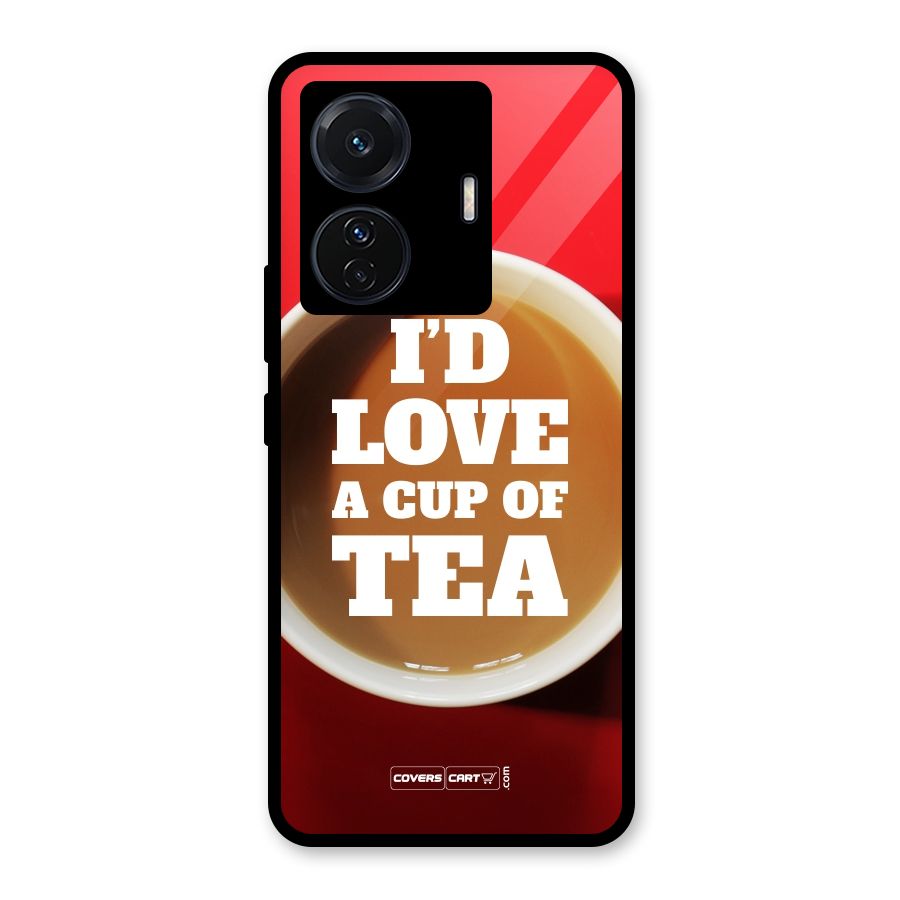 Cup of Tea Glass Back Case for Vivo T1 Pro