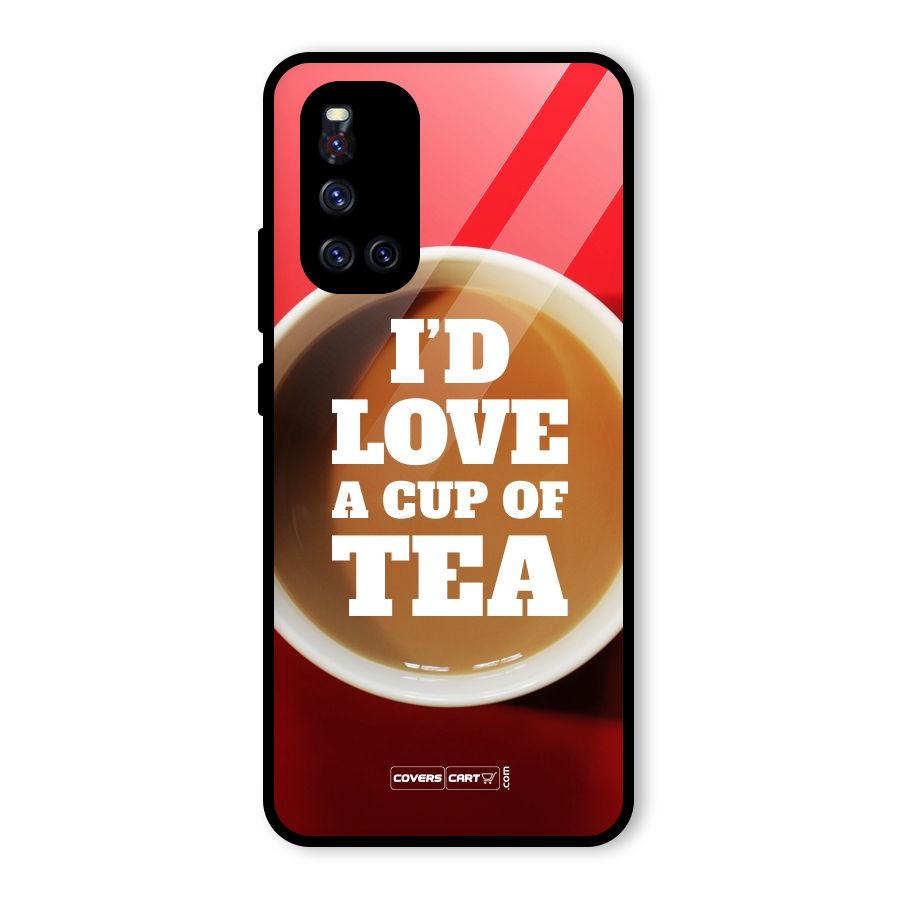 Cup of Tea Glass Back Case for Vivo V19
