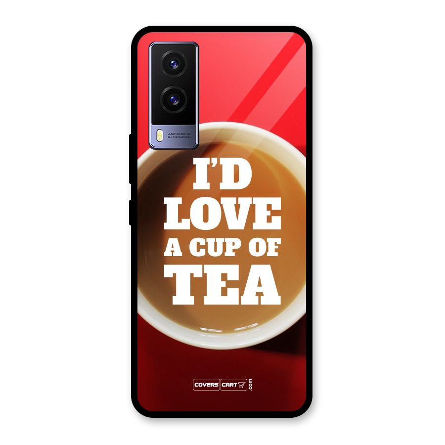 Cup of Tea Glass Back Case for Vivo V21e 5G
