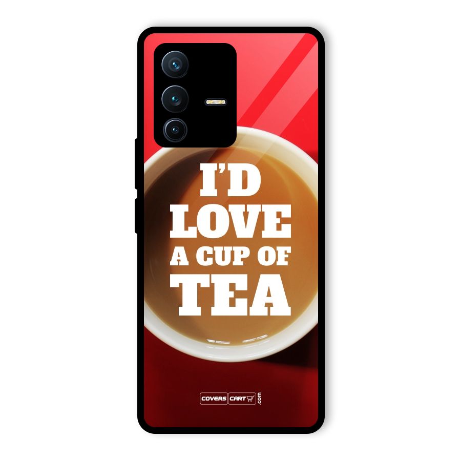 Cup of Tea Glass Back Case for Vivo V23 Pro