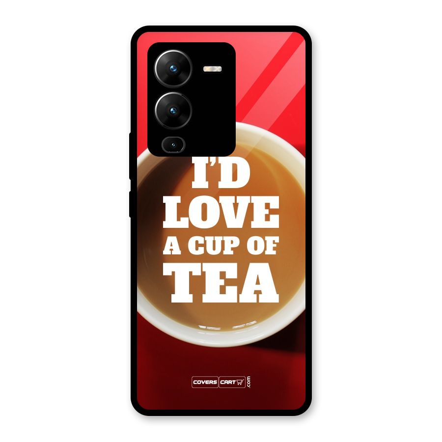 Cup of Tea Glass Back Case for Vivo V25 Pro