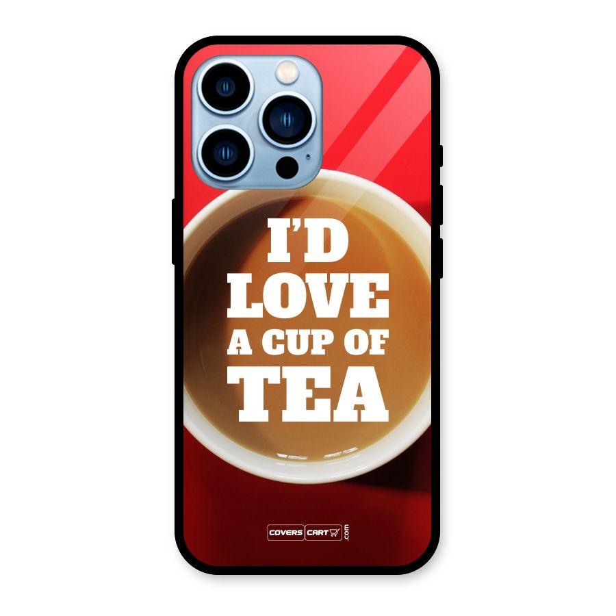 Cup of Tea Glass Back Case for iPhone 13 Pro