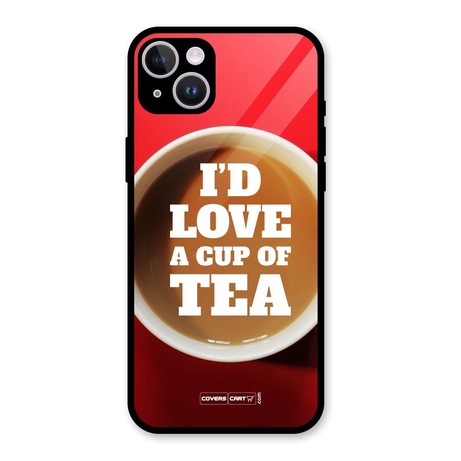 Cup of Tea Glass Back Case for iPhone 14 Plus