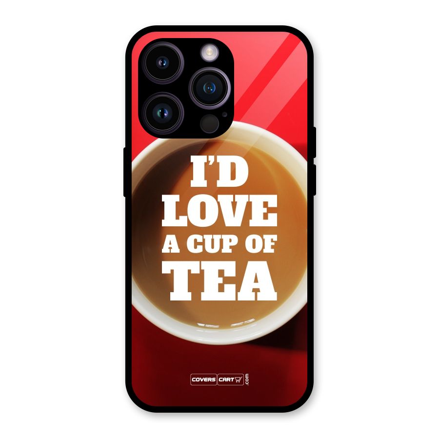 Cup of Tea Glass Back Case for iPhone 14 Pro