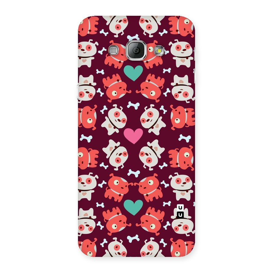 Cut Dog Design Back Case for Galaxy A8