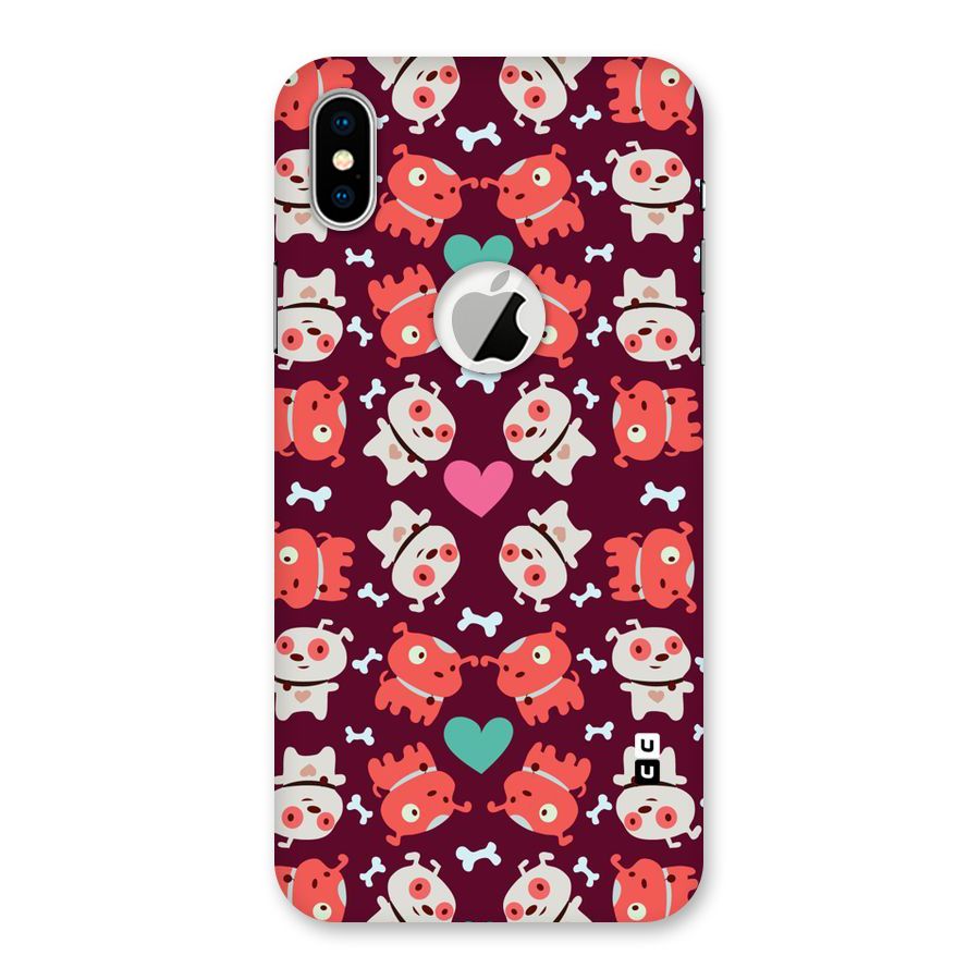 Cut Dog Design Back Case for iPhone X Logo Cut