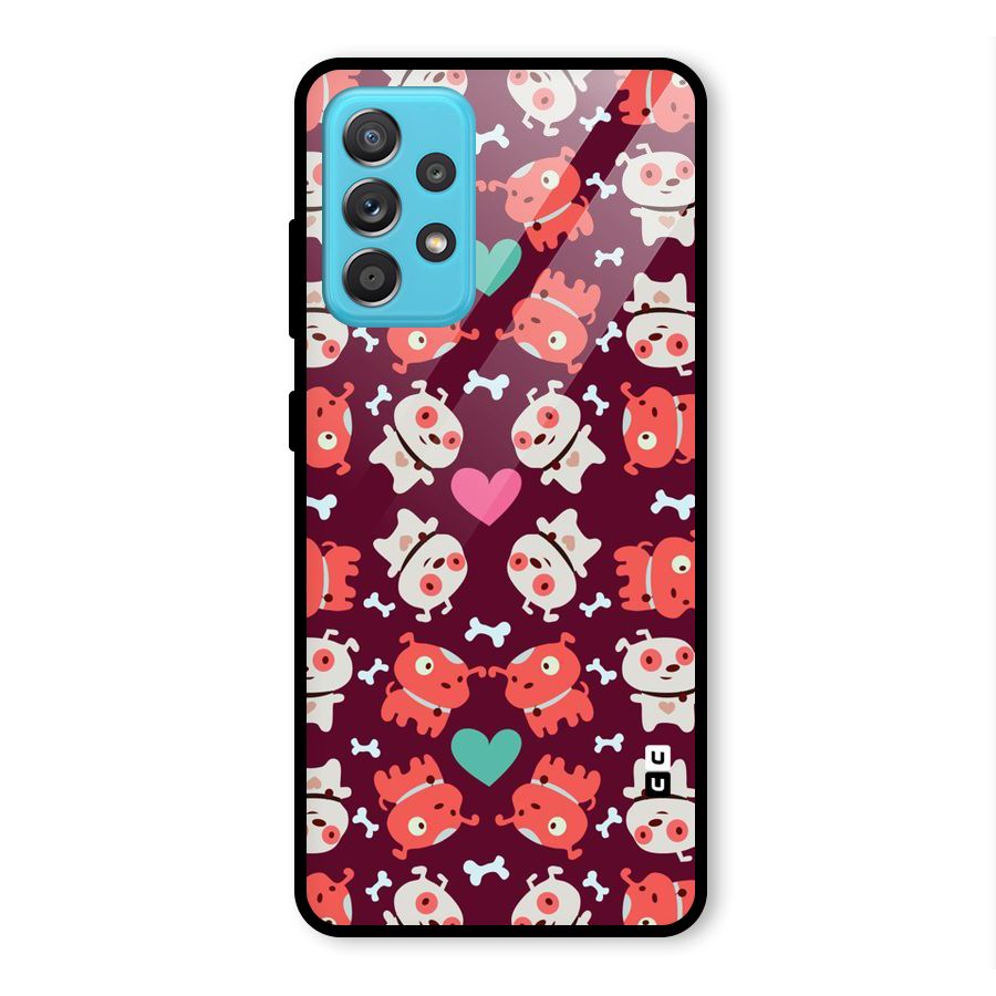 Cut Dog Design Glass Back Case for Galaxy A52s 5G