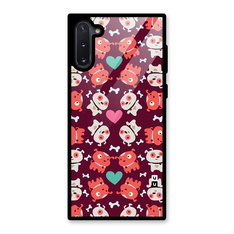 Cut Dog Design Glass Back Case for Galaxy Note 10