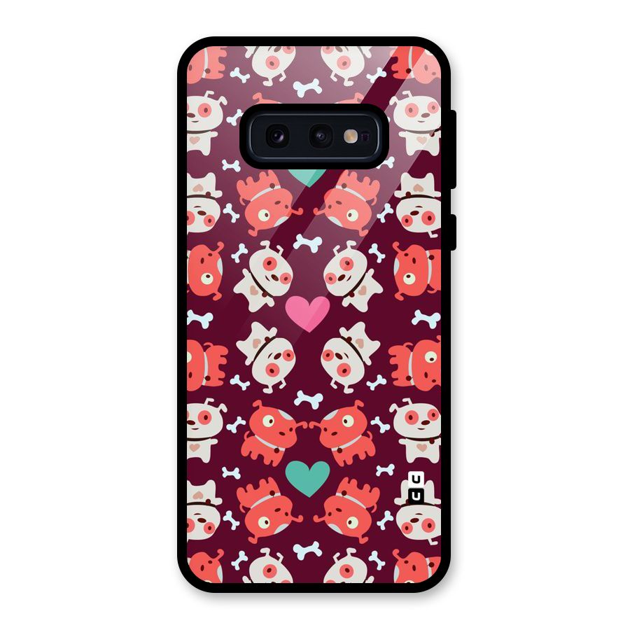 Cut Dog Design Glass Back Case for Galaxy S10e