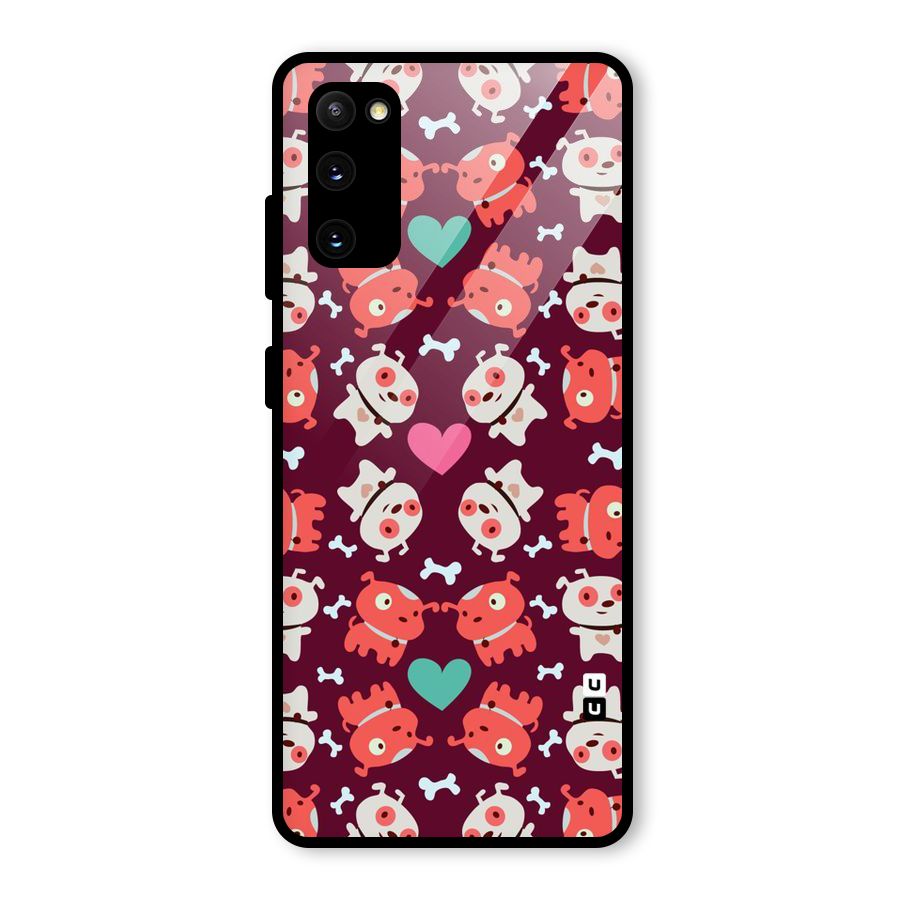 Cut Dog Design Glass Back Case for Galaxy S20 FE 5G