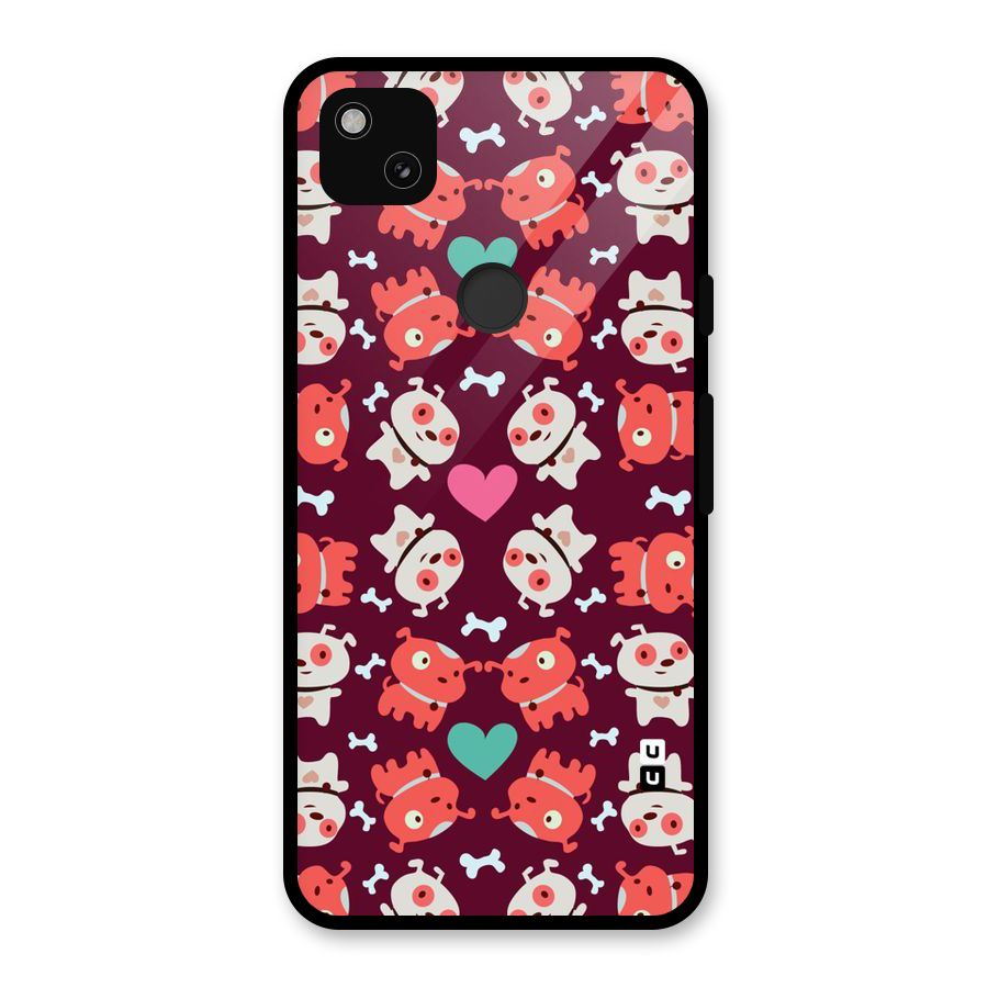 Cut Dog Design Glass Back Case for Google Pixel 4a