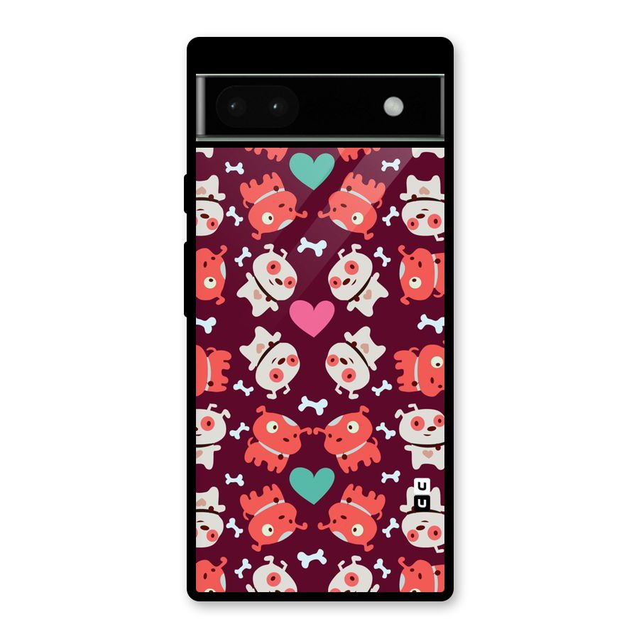 Cut Dog Design Glass Back Case for Google Pixel 6a