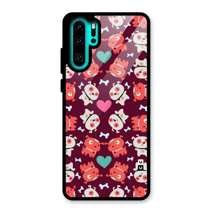 Cut Dog Design Glass Back Case for Huawei P30 Pro
