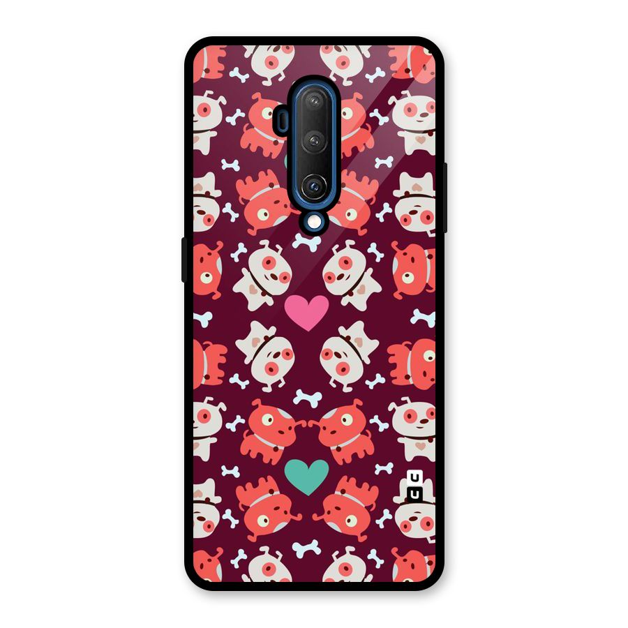 Cut Dog Design Glass Back Case for OnePlus 7T Pro