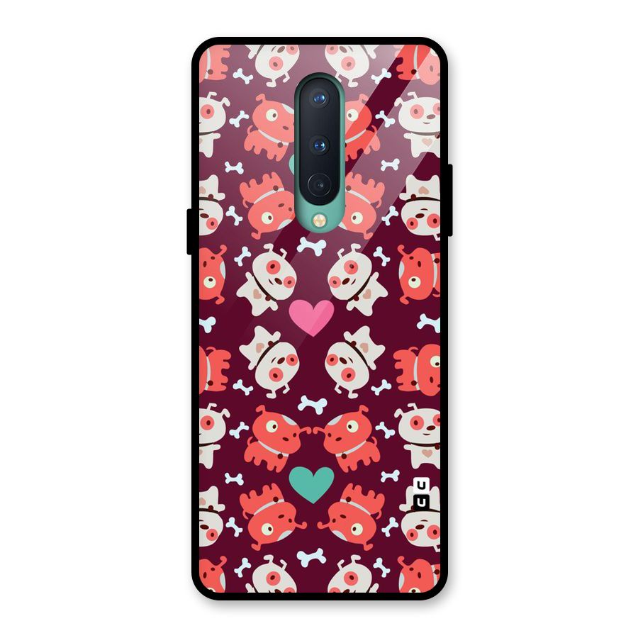 Cut Dog Design Glass Back Case for OnePlus 8